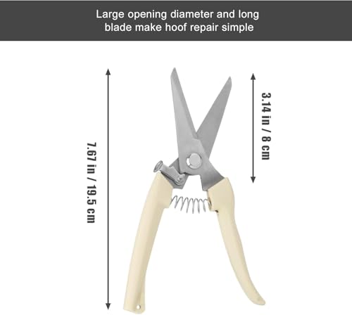 Goat Hoof Trimmers, Stainless Steel Hoof Trimming Tool with Spring Shears Sheep Nail Clippers for Pig, Horse, Livestock