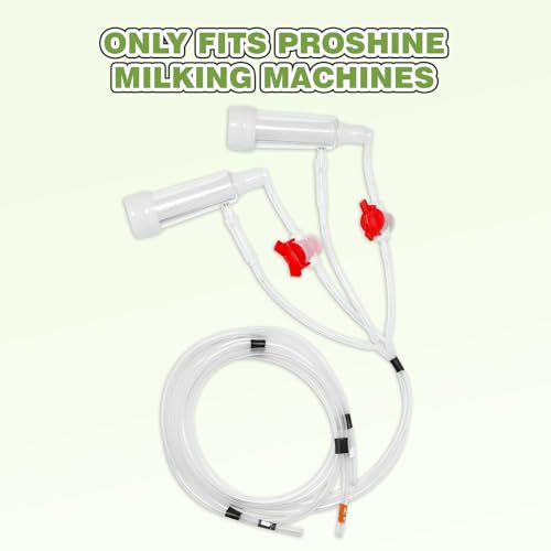 2 in 1 7L Electric Milking Machine with 4 Goat Teat Cups & 2 Cow Teat Cups