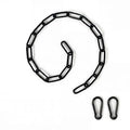 1 Pack Gate Chain Lock for Outdoor Fence with Carabiner,1/8 x 20 Inch Black | Stainless Steel Link Chains No Fear of Being Bent, Easy to Adjust Barn Chain for Livestock Gate - size: 1-Pack
