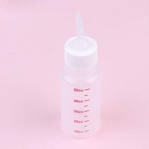 POPETPOP Pet Nursing Bottle Kit 6-Piece 50ml/1.7oz | Flexible nipples, Newborn puppies kittens and rabbits, Flexible material