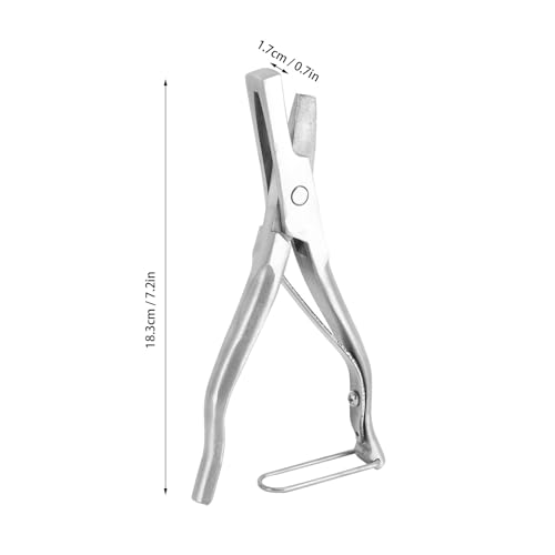 VBESTLIFE Ear Tag Plier, Stainless Steel Pig Ear Notcher, Livestock Ear Notcher Marking Tool, Animal Identify Tool for Farm Animals (V Shaped Ear Notcher)