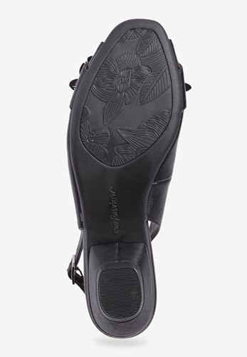 Comfortview Women's Wide Width The Rider Slingback - color: Black, size: 11 Wide