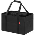 LHZK Standing Utility Tote Bag with Metal Wire Frame and the Sides Rinforced, Large Tote Bag with Handle, Reusable Grocery Bags Foldable, Beach Bag, Car Tote (Black, 18.5''x11.8''x11.5'') - color: Black, size: 18.5''x11.8''x11.5''-1 Pack