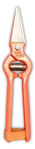 DUE BUOI 164/25 Agriculture Foot Rot Shear, Serrated Blade, Heavy Duty, 25 cm Length, 400 gr (14 oz), High Carbon Hardened Steel, Forged Handle