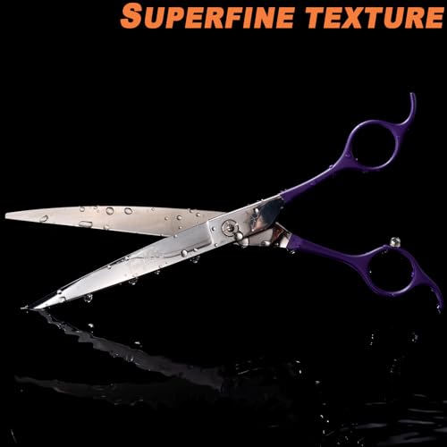 High-end Professional Dog Grooming Curved Scissors Pet Curved Shears 8 Inches Extremely Very Sharp Made Of Stainless Steel Alloy By Hand For Dog Cat Groomer - color: 8inch Curved Shears