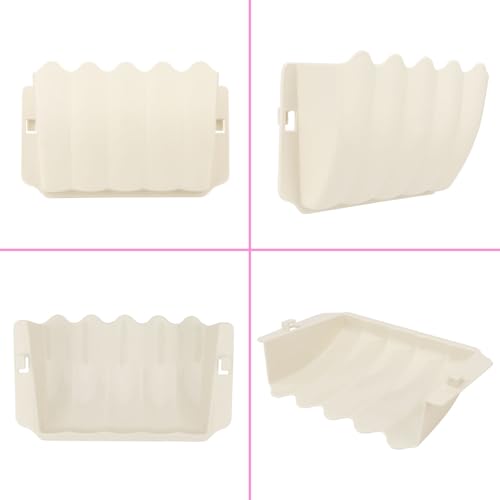Hypeety Rabbit Hay Feeder Automatic Hay Rack for Guinea Pigs, White, 2pcs | Durable plastic holder, easy to fill, reduces hay waste, for rabbits/guinea pigs/chinchillas/small animals, cage accessories - color: White, size: 2pcs