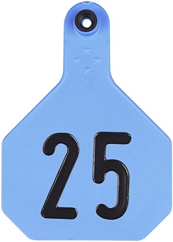 Y-Tex Ear Tags - Large Numbered Cattle ID Tags - 126-150