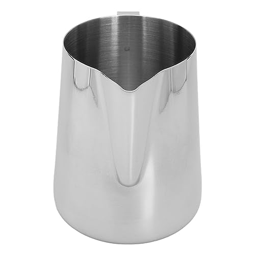 304 Stainless Steel Milk Frothing Pitcher Silky Latte Art Perfect Cappuccinos Measuring Cup for Baristas (600ML) - size: 600ML