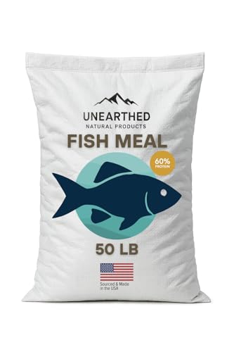 Unearthed Ruminant Grade Menhaden Fish Meal, 50 lbs, Natural Fertilizer or Protein Source for Animal Feed