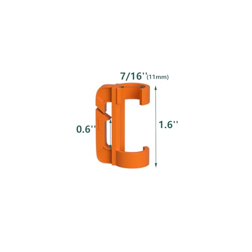 50 Pack Electric Fence Insulator Clips for 7/16" Round Rod & Post | works with poly wire,poly tape,poly rope.Great for pet fences,garden protection,livestock control,and barrier installations