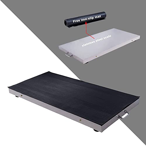 700lbs Vet Animal Scale/Livestock Scale, Digital Weighing Equipment for Small to Medium Sized Animals Calf/Goat/Sheep/Pigs/Dogs/Cat or Pets (38"x20"x2") - size: 18″ x 18″ x 2″