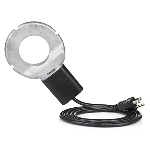 Farm Innovators Utility De-Icer for up to 25 Gallon Container - 250W Water Deicer- Ice Chaser Cast Aluminum Design for Plastic or Metal Water Container | Thermostatically controlled heater operates only when necessary, cast aluminum construction, plastic-