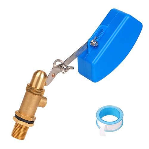 2 Pcs Brass Float Valve 1/2 Inch, Water Tank Float Valve Auto Fill | Adjustable Arm, Water Float Valve for Pond, Water Tank, Water trough, Water Feature, Swamp Cooler, Stock Tank, Fountain, Pool - style: 1/2 Inch