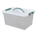 Gloreen 14 Quart Clear Storage Bins with Lid and Handle, Multipurpose | Stackable Plastic Latches Storage Box Container - size: 14 Quart, 1 Pack