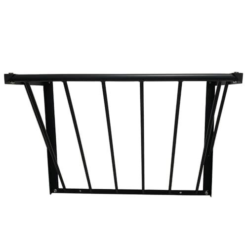 31.5'' Horse Hay Feeder 24 Gallon | Long Livestock Hay Feeder, Carbon Steel Wall Mounted Hay Rack for Horses, Sheep, Goats, Indoor Outdoor Uses - size: 31.5INCH