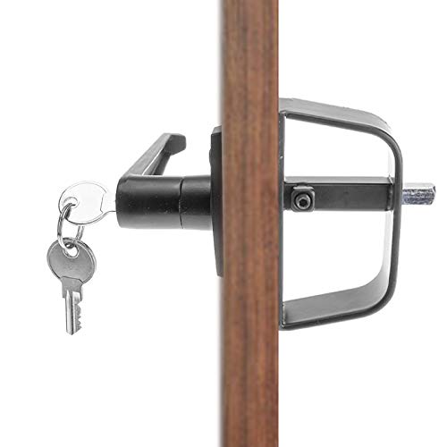 Shed Door Latch L-Handle Lock Kit with 2 Keys, 4-1/2" Stem Shed & Barn Door Lock