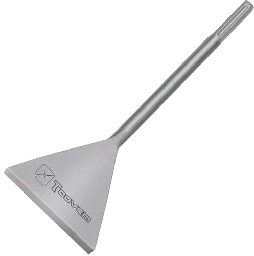 TOOVEM 6 Inch Wide SDS Max Chisel for SDS Max Shank Rotary Hammer Drills | Floor Scraper Tile Removal Scraping Steel Flat Shovel Bit Tool for Removing Floor, Concrete Mortar Thinset