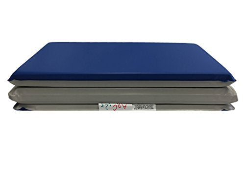 Toddler KinderMat Rest Mat with Pillow, 3/4 Inch Thickness, 8-mil Vinyl - color: Blue and Grey