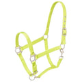 Tough1 Nylon Horse Halter with Satin Hardware - color: Neon Green