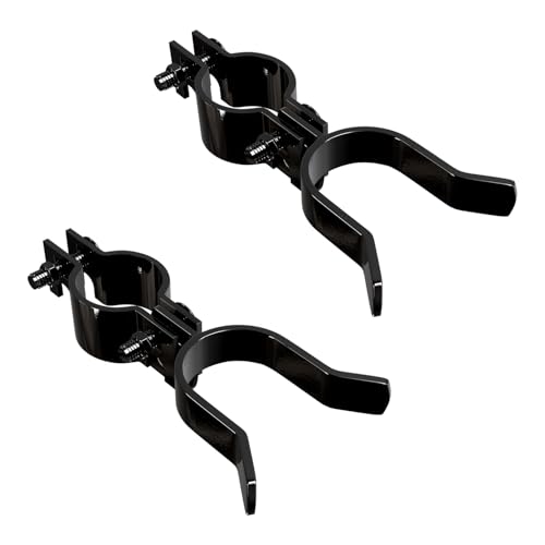VIVIDA 1-3/8" x 1-3/8" Chain Link Fence Gate Latch, Black Fork Latch, 2 PCS | Black Chain Link Fence Parts, With Padlock Hole, Bolts & Nuts Included - size: 1-3/8" x 1-3/8" (2 PCS)