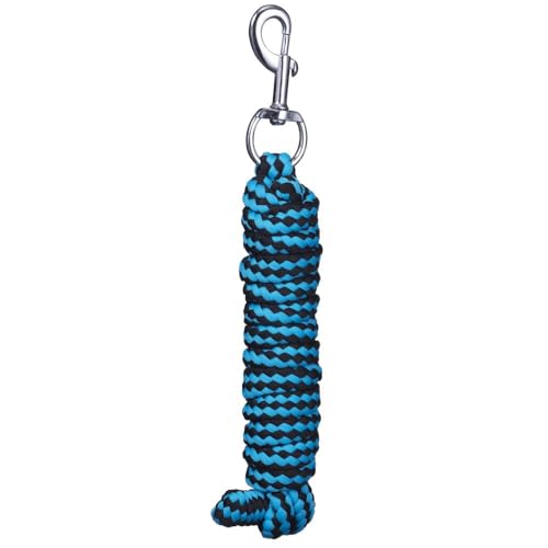 Tough 1 8' Braided Soft Poly Lead Rope - color: Turquoise/Black