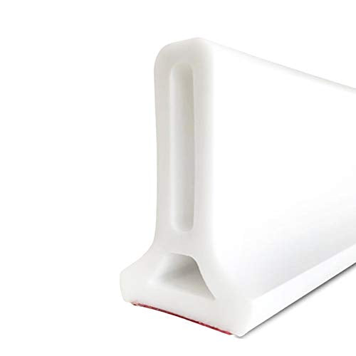 Duzzy 98 Inch Collapsible Shower Water Dam Shower Stopper Barrier and Retention System and Keeps Water Inside Threshold Dry and Wet Separation Suitable for Bathroom and Kitchen - color: White, style: 98 Inch