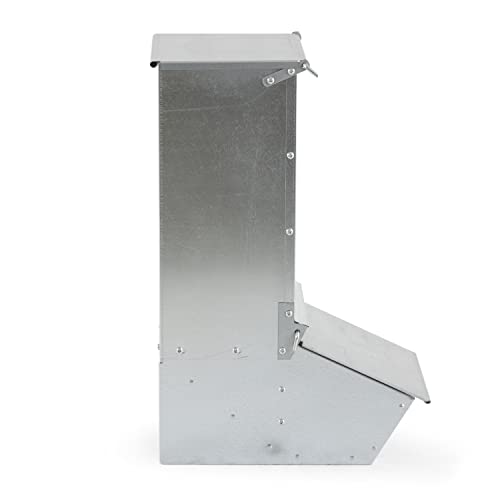 Brower 11H Single Door Automatic Easy Hog Feeder for Supplemental Feeding, 4 Week Old Piglets to Adult Sows, Farm Accessory, 1.5 Bushel or 50 Pounds