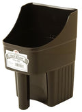 Little Giant® Plastic Enclosed Feed Scoop | Heavy Duty Durable Stackable Livestock Feed Scoop with Measure Marks | Livestock Handling Scoop | Farm, Ranch & Pet | 3 Quart (Black) - color: Black