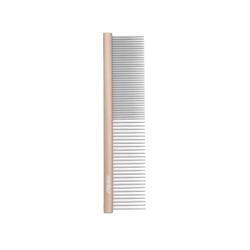 Fresh Ultra Half & Half Metal Pet Comb, Oval Aluminum Handle, Metal Grooming Comb for Dogs, 7.5" - style: Ultra Half & Half