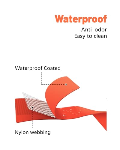 Waterproof Martingale Collar for Dogs,Easy to Clean Dog Collars with Safety Quick Release Buckle,Rubber Collar for Medium Large Dogs Walking Training (Orange, L (19.6-25.9inch)) - color: Orange, size: L (19.6-25.9inch)