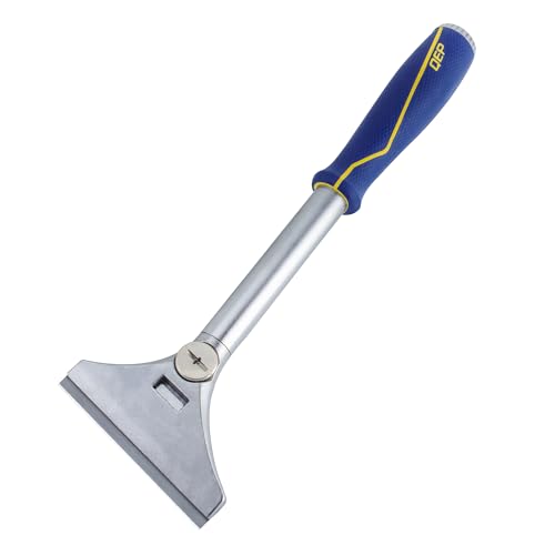QEP 62920 4 in. Floor and Wall Razor Scraper with 5.25 in. Handle and Stainless Steel Blade, 4" x 13.5" (Pack of 6) - size: 4" x 13.5" (Pack of 6)
