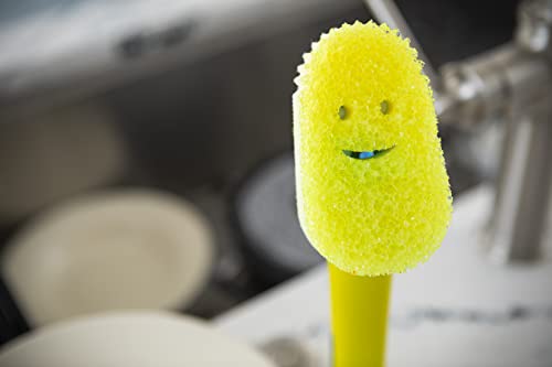 Colors May Vary | Soap Dispensing Dish Brushes, Texture Changing Washing Up Sponges With Liquid Dispenser - color: Blue