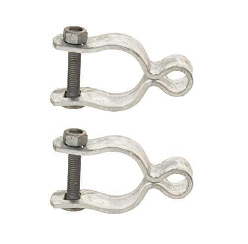 2 Pack Chain Link Fence Frame Gate Post Female Hinge with Bolts and Nuts (1-5/8 Inch) - size: 1-5/8 Inch