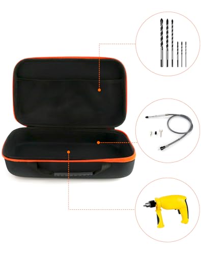 QWORK Hard Storage Tools Case Replacement, 2 Pack for Store Electric drill and Tool Sharpeners, 33x22.5x9cm, Case Only - size: 2 Pack