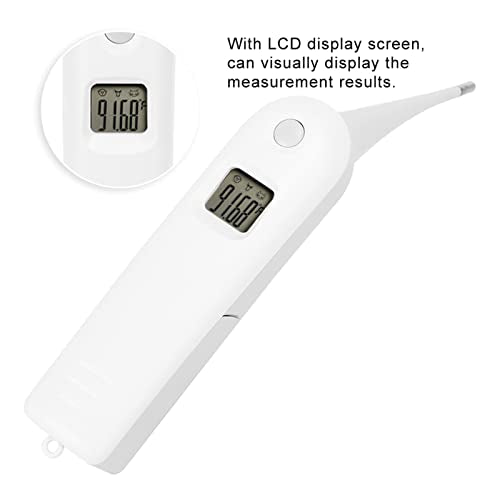 Tiiyee Pet Thermometer, Fast Digital Veterinary Thermometer Electronic | Waterproof Flexible Round Tip, Accurate Temperature Readings for Cats Dogs Horse Cattle Pigs Sheep, Livestock Fever Detection