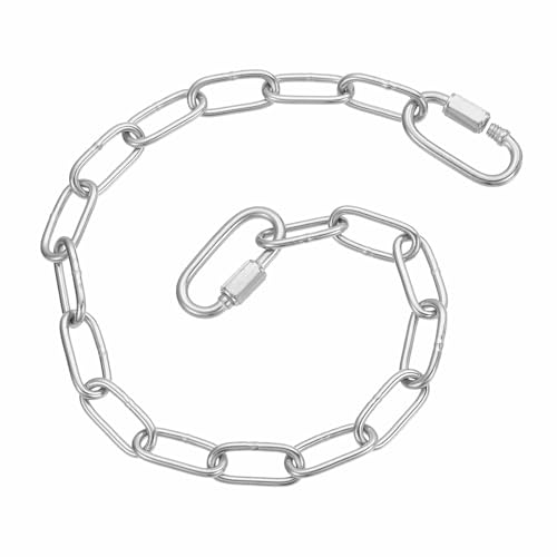 PATIKIL Gate Chain Lock, (15.8 Inch, Silver) (1Pcs)304 Stainless Steel Hanging Chain Lock for Stall Barn/Cabinet/Fence/Hammock/Pet Cages - size: 15.8 Inch