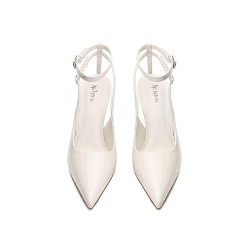 Amazon.com | Spikyrose 25L689-1 Off White US7.5 | Pumps - color: Off-white, size: 7.5
