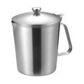 Measuring Cups Set, Stainless Steel Multipurpose Clear Markings Milk Frothing Pitcher, Portable Liquid Measuring Cup with Handle Lid for Latte Art Coffee Bar 500ml 16oz