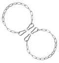 Gate Chain for Outdoor Fence - Rustproof Metal Gate Latch Chain with Hooks, Secure and Durable for Garden, Yard, and Farm Use - Easy Installation, Weather Resistant (2 Pack) - size: 20inch-2PCS