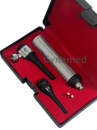 New Veterinary Diagnostic Otoscope Set Kit Vet Instrument with 2 Extra Replacement Bulb Cynamed