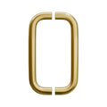 BRIXWELL Straight Back-to-Back Pull Handle Aluminum Material, Polished Brass Finish, 9" Total Length, 8" Center-to-Center, 1" Diameter, 3-1/4" Projection - color: Polished Brass, size: 9 Inch