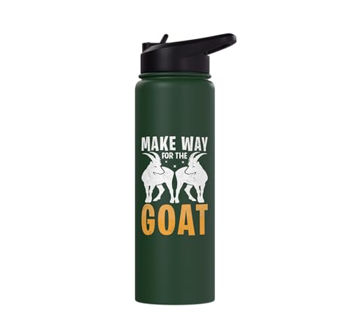 Make Way For The Goat Goats Stainless Steel Insulated Water Bottle - color: Dark Green