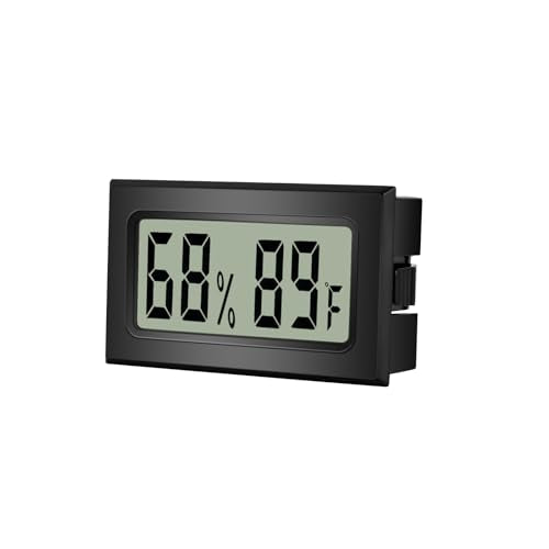 Reptile Thermometer Hygrometer Meter Indoor Temperature Gauge | Fahrenheit ℉ Mini Digital Humidity for Outdoor Office Humidors Jars Incubators Guitar Case