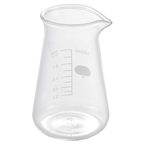 Joyzan Milk Frother Cup, Glass Espresso Steaming Pitcher Coffee Measuring | Small Frothing Creamer Mixing Pitcher Measurement Scales Heat Resistant 100ml Kitchen Restaurant Cappuccino Latte Triple Jug