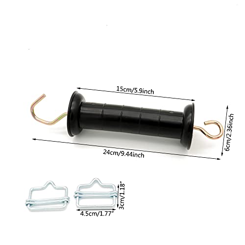 Plastic Electric Fence Gate Handle with Polytape Splicer, 2 Count