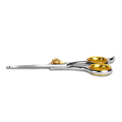 Sharf Gold Touch 4.5 Inch 440c Japanese Stainless Steel Pet Grooming Scissor with Round tip and Ballpoint for Safety - color: 4.5 Inch Straight Scissors