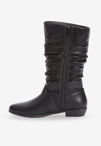 Women's Wide Width The Heather Wide Calf Boot | Women's Plus Size - color: Black, size: 8