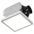 Homewerks 7105-12-BN Bathroom Fan with Light 100-CFM 2 Sones Square Ventilation Fan Dimmable LED Light and Magnetic Trim Ring Brushed Nickel - color: 100 CFM Brushed Nickel Square