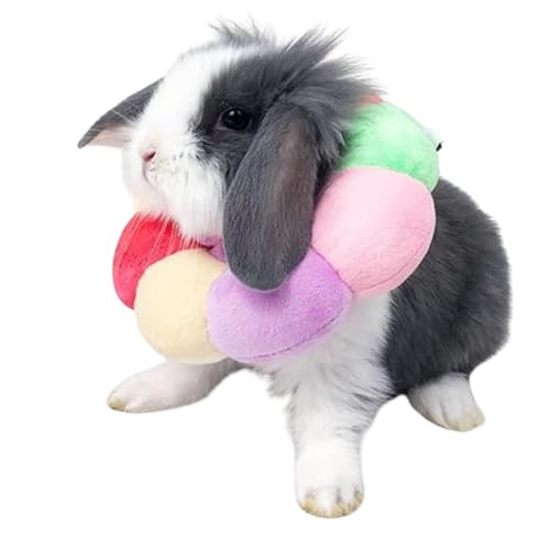Rabbit Protection Cone Collar,Adjustable Soft Pet Recovery Collar for Rabbit/Chinchilla/Guinea Pigs/Kitten After Surgery Wound Healing,Elizabeth Neck Recovery E-Collar for Small Animals (XS) - size: XS