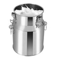 5L/1.32Gal Stainless Steel Milk Can 201 Stainless Steel Milk Jug Sealed Bucket Wine Pail Bucket Milk Can Liquid Storage Container w/Sealed Lid for Milk Wine Water Liquid - size: 5L|without faucet|201